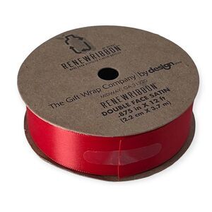 NWT RENEWRIBBON Double Face Satin Ribbon - Red